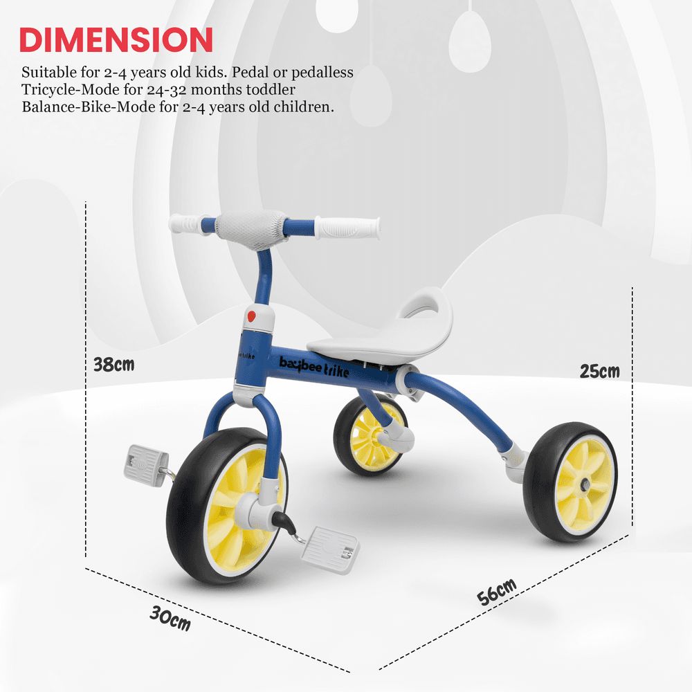 Baybee - Trikona Tricycle For Kids - Blue