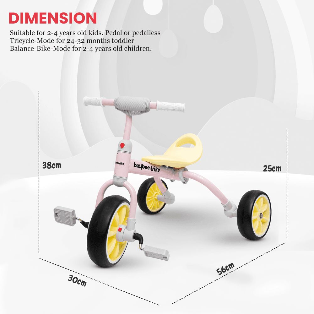 Baybee - Trikona Tricycle For Kids - Pink