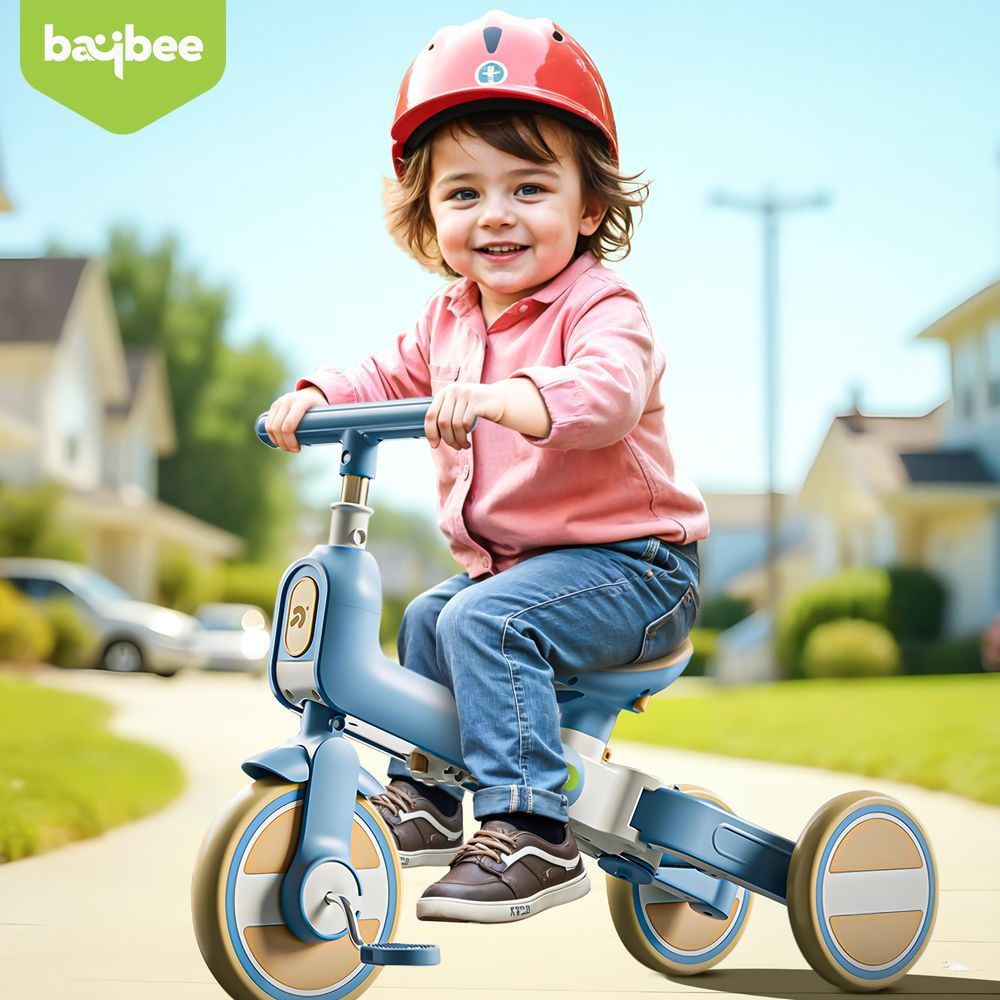 Baybee - Novak 4-In-1 Convertible Baby Tricycle - Blue