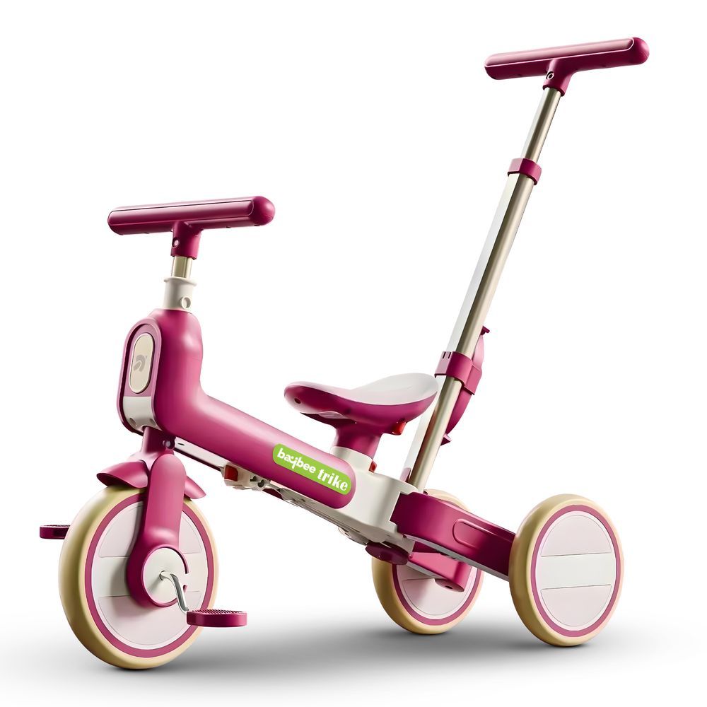 Baybee - Novak 4-In-1 Convertible Baby Tricycle - Pink