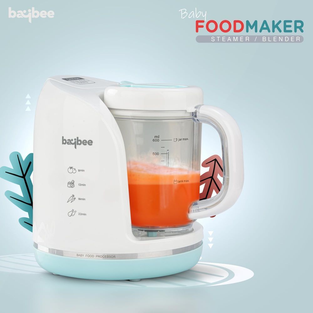 Baybee - 4-in-1 Electric Baby Food Processor - Blue