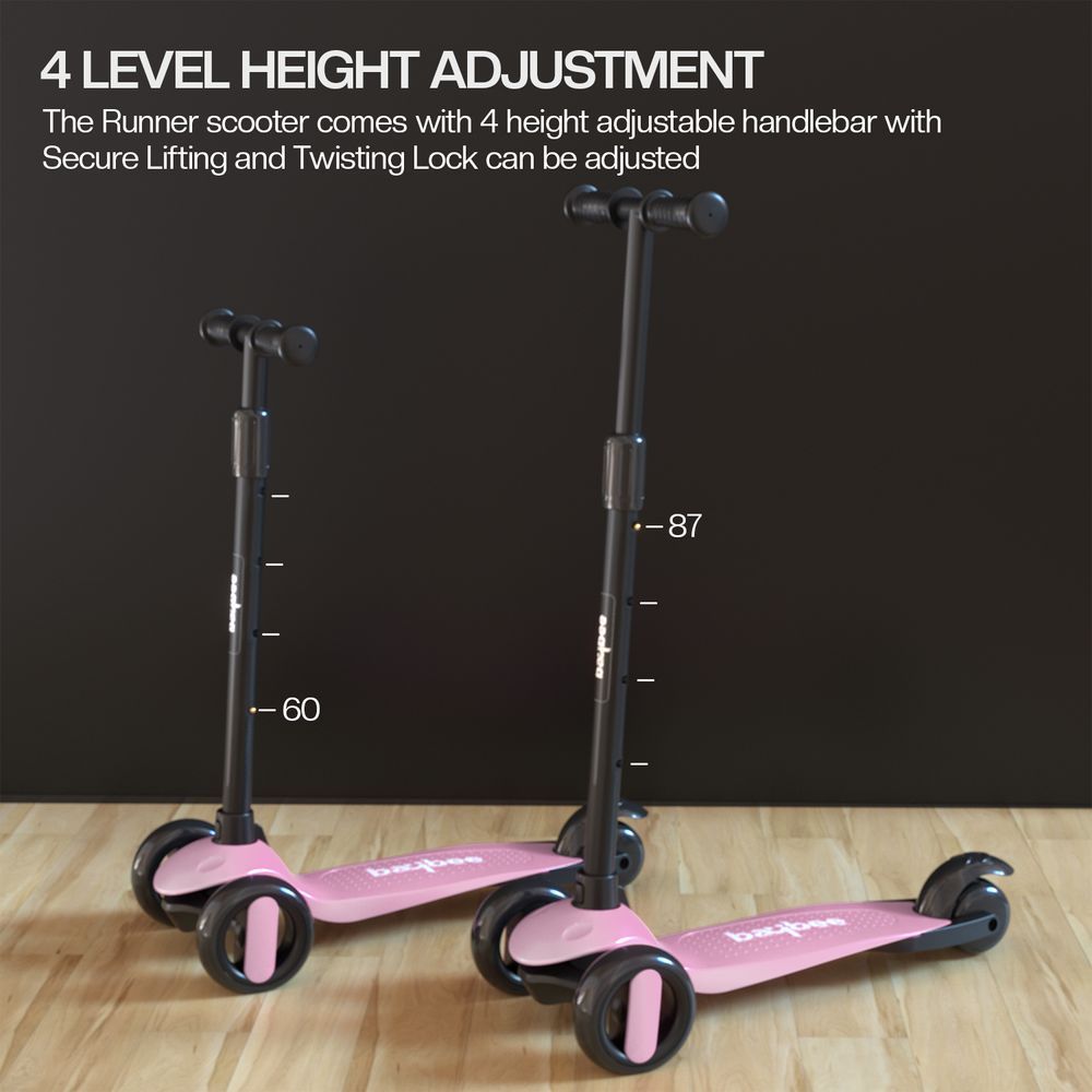 Baybee - Alpha Kids Scooter - Light Pink