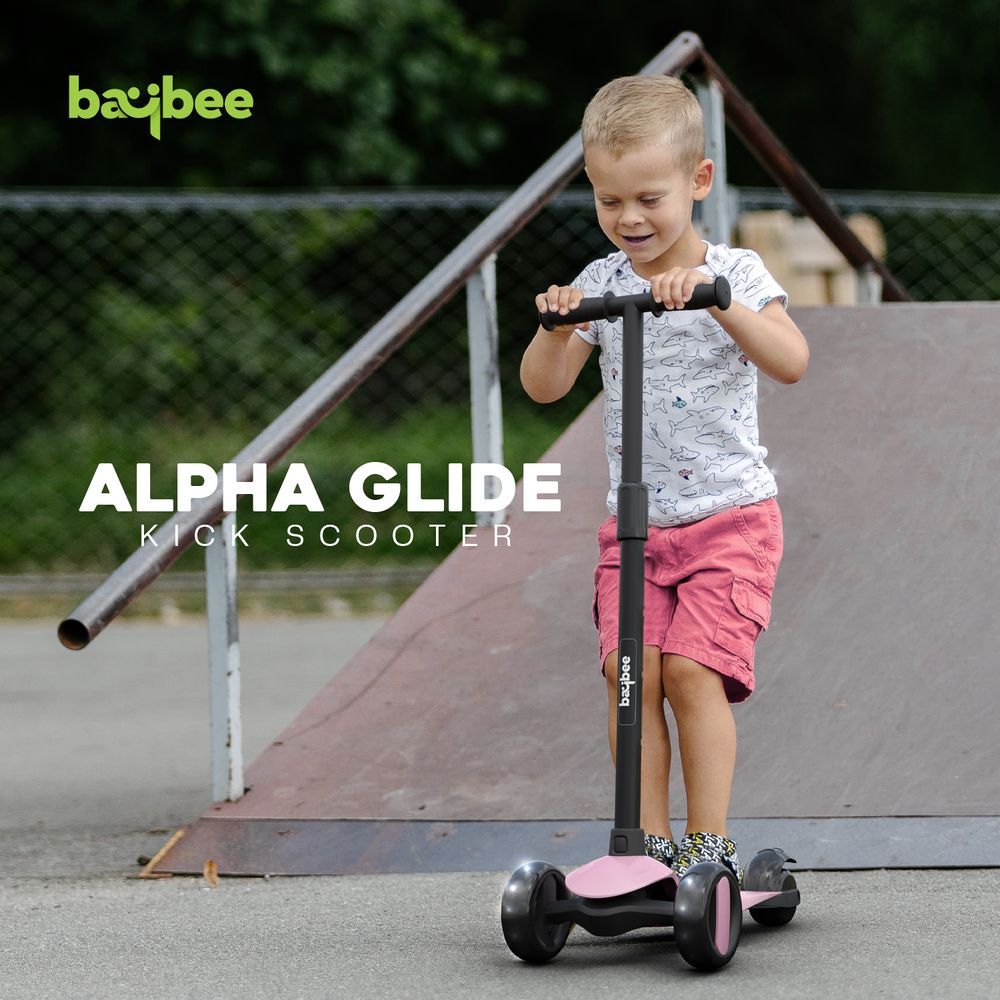 Baybee - Alpha Kids Scooter - Light Pink