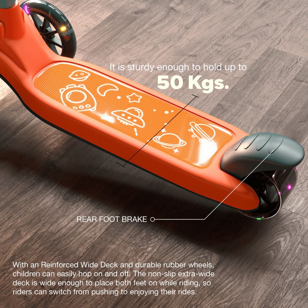 Baybee - Blaze Storm Kids Scooter - Orange