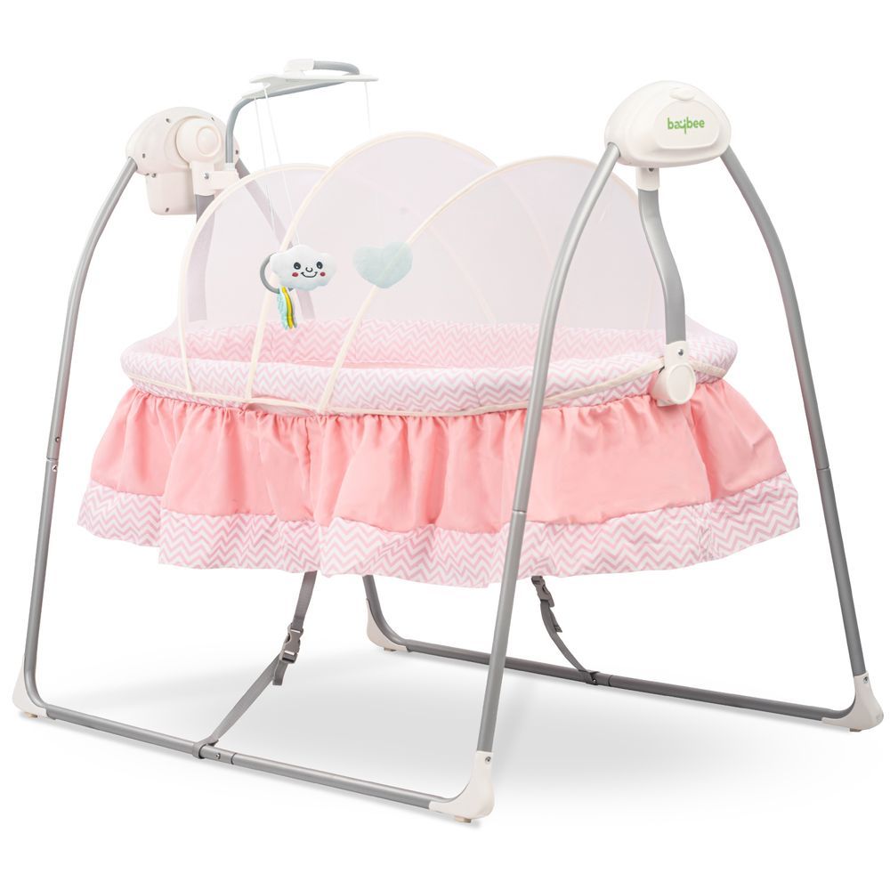 Baybee - Baby Wanda Electric Swing Cradle - Pink