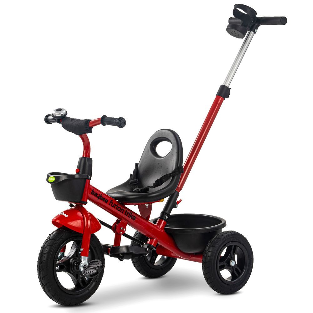 Baybee - 2-In-1 Convertible Baby Tricycle - Red