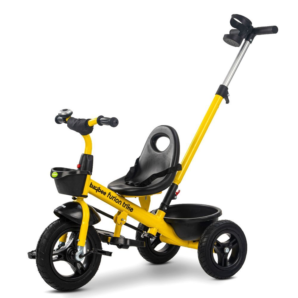 Baybee - 2-In-1 Convertible Baby Tricycle - Yellow