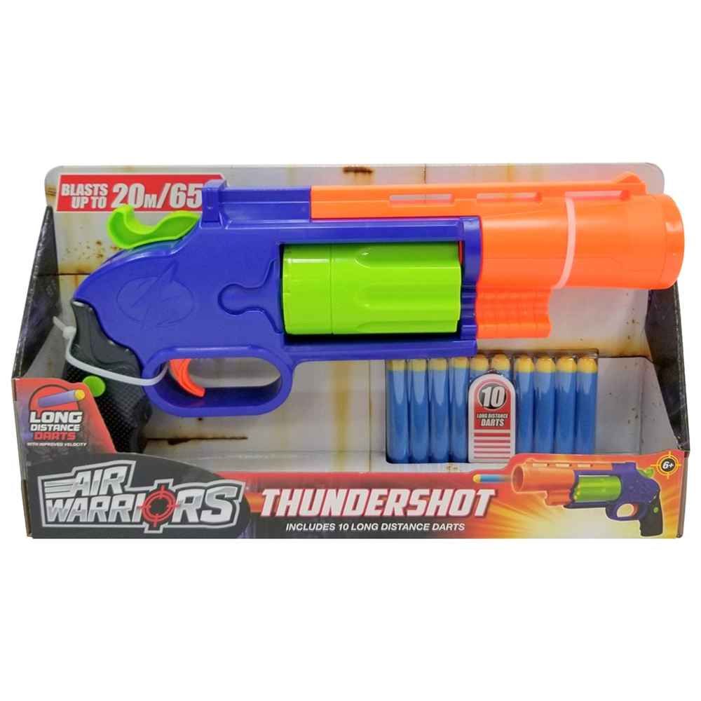 Buzzbee Toys - Air Warriors Thundershot Toy Gun w/ Darts - 11 Pcs