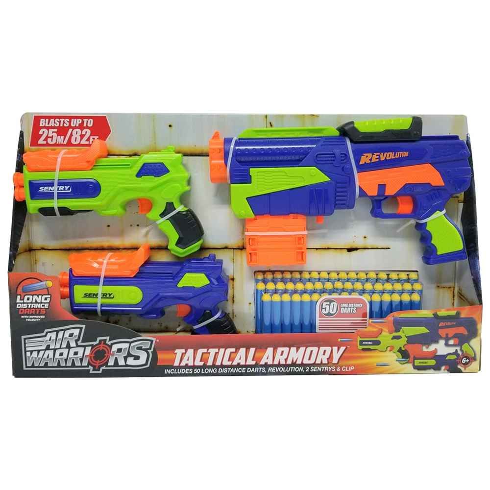 Buzzbee Toys - Air Warriors Tactical Armory Toy Gun w/ Darts - 61 Pcs