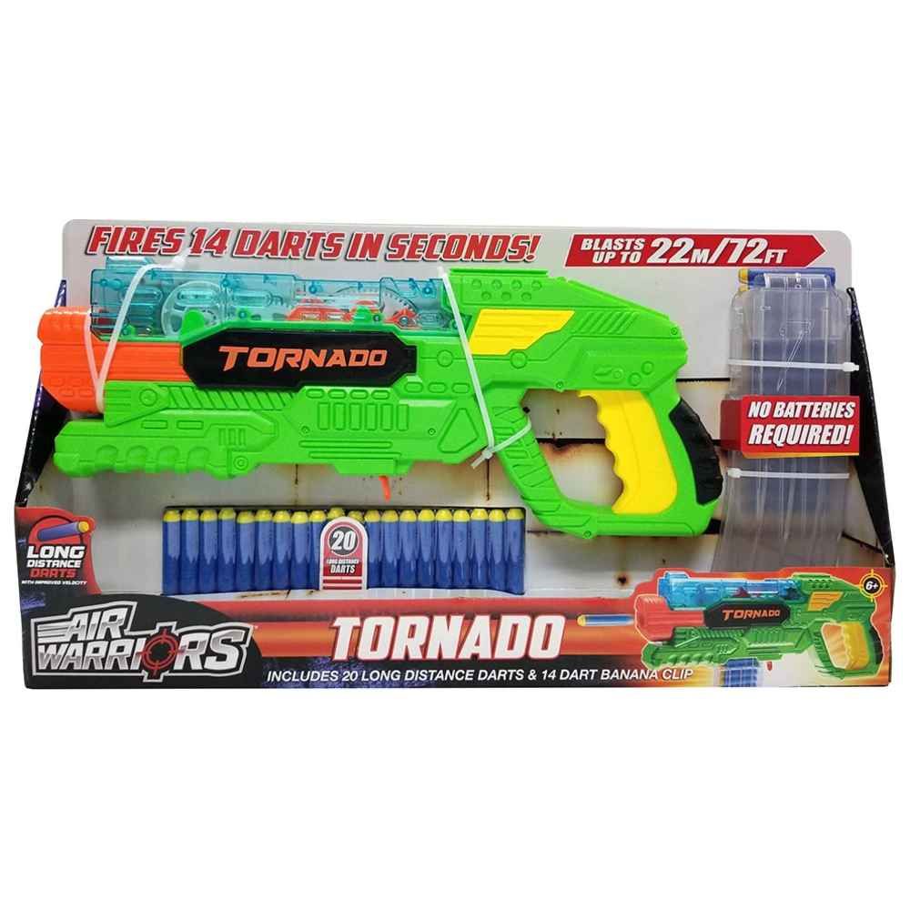 Buzzbee Toys - Air Warriors Tornado Toy Gun w/ Darts - 35 Pcs