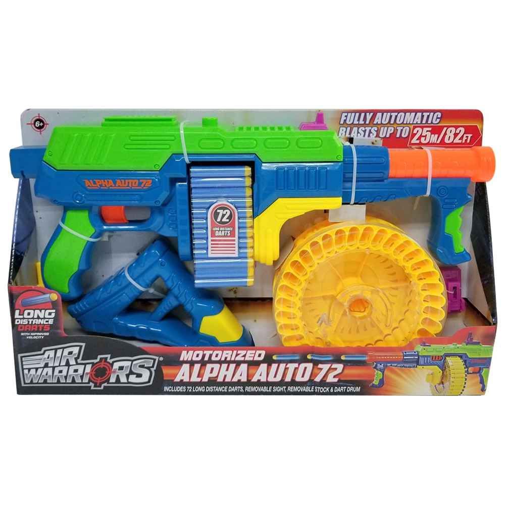 Buzzbee Toys - Air Warriors Alpha Auto 72 Toy Gun w/ Darts - 75 Pcs