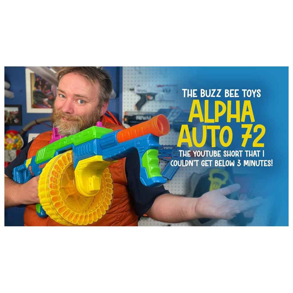 Buzzbee Toys - Air Warriors Alpha Auto 72 Toy Gun w/ Darts - 75 Pcs