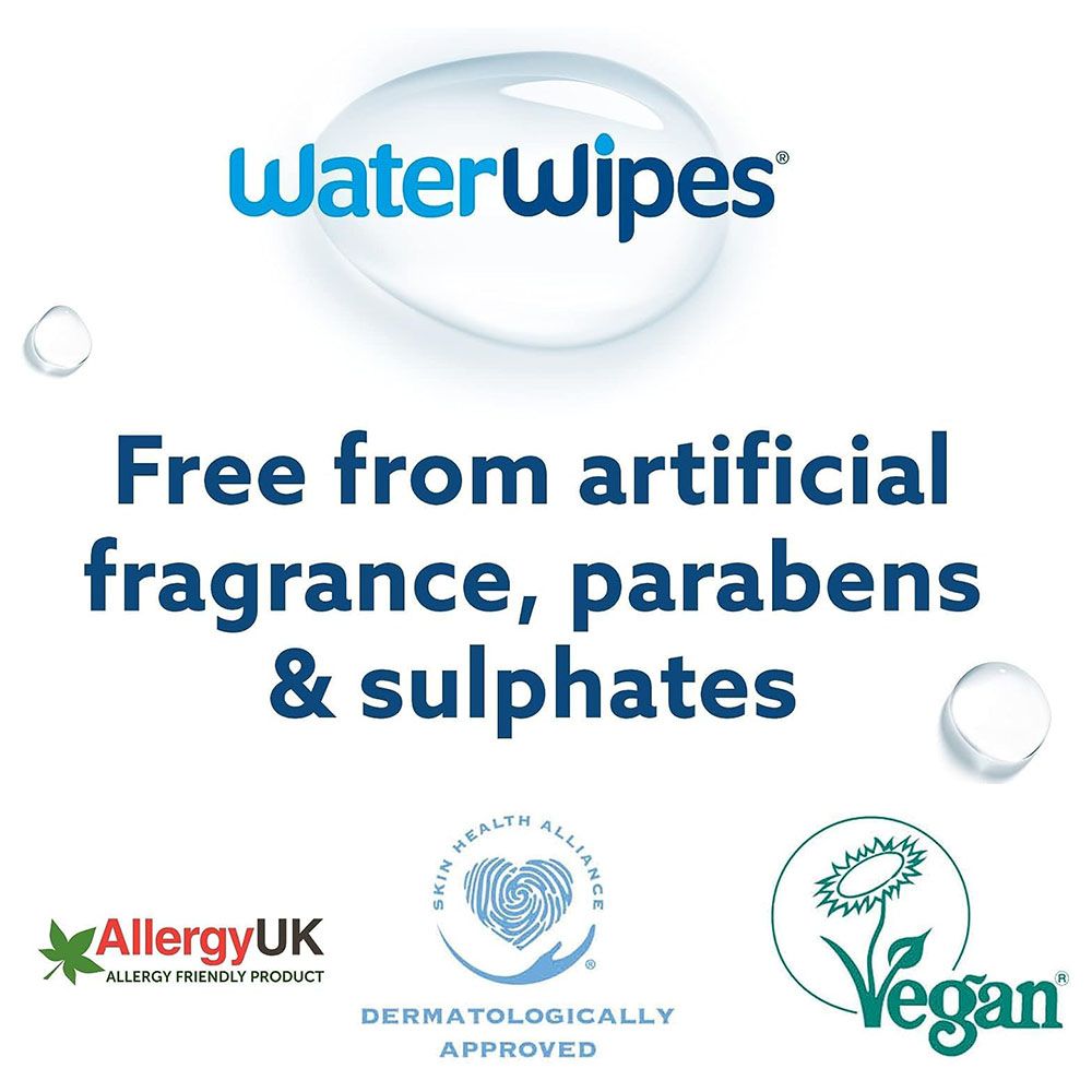 WaterWipes - Plastic-Free Textured Clean Unscented Wipes - Pack of 720