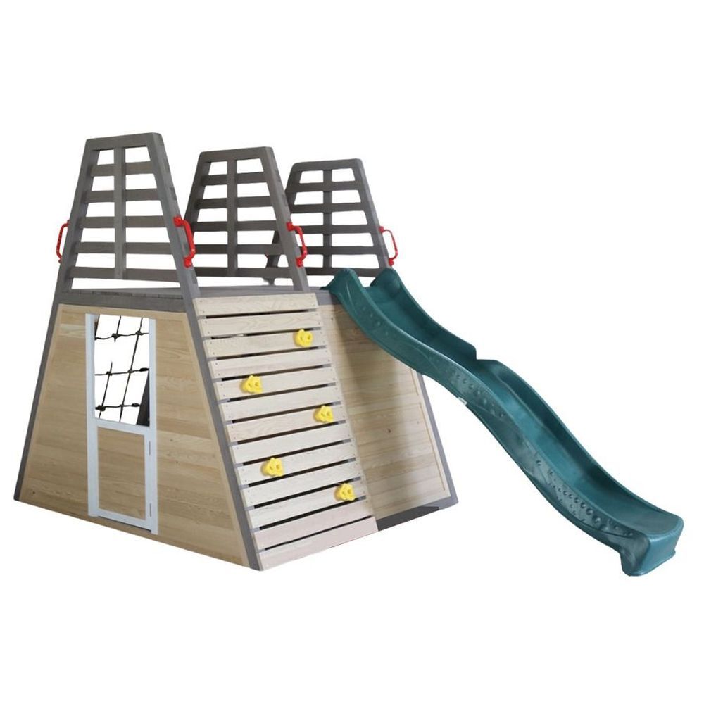 Megastar - Adventure Playbox With Plastic Slide And Climbing Wall