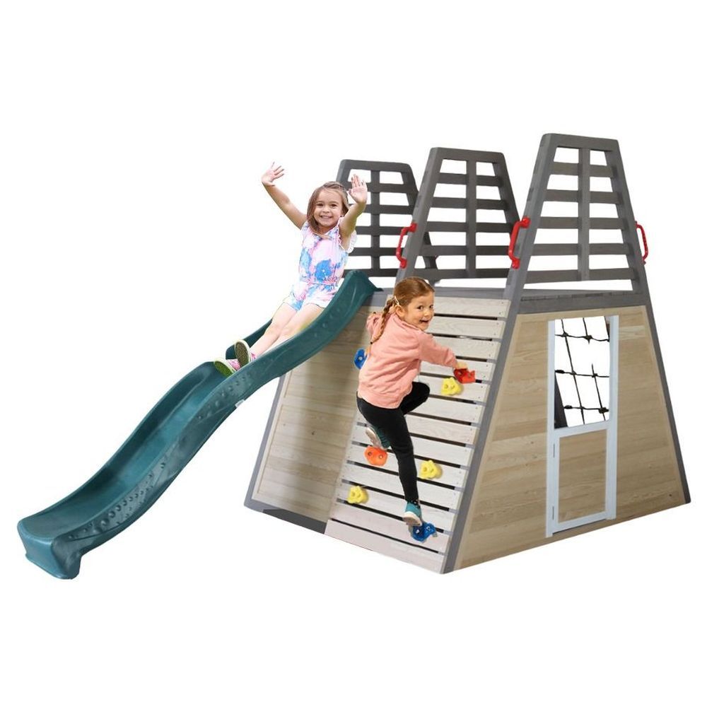 Megastar - Adventure Playbox With Plastic Slide And Climbing Wall