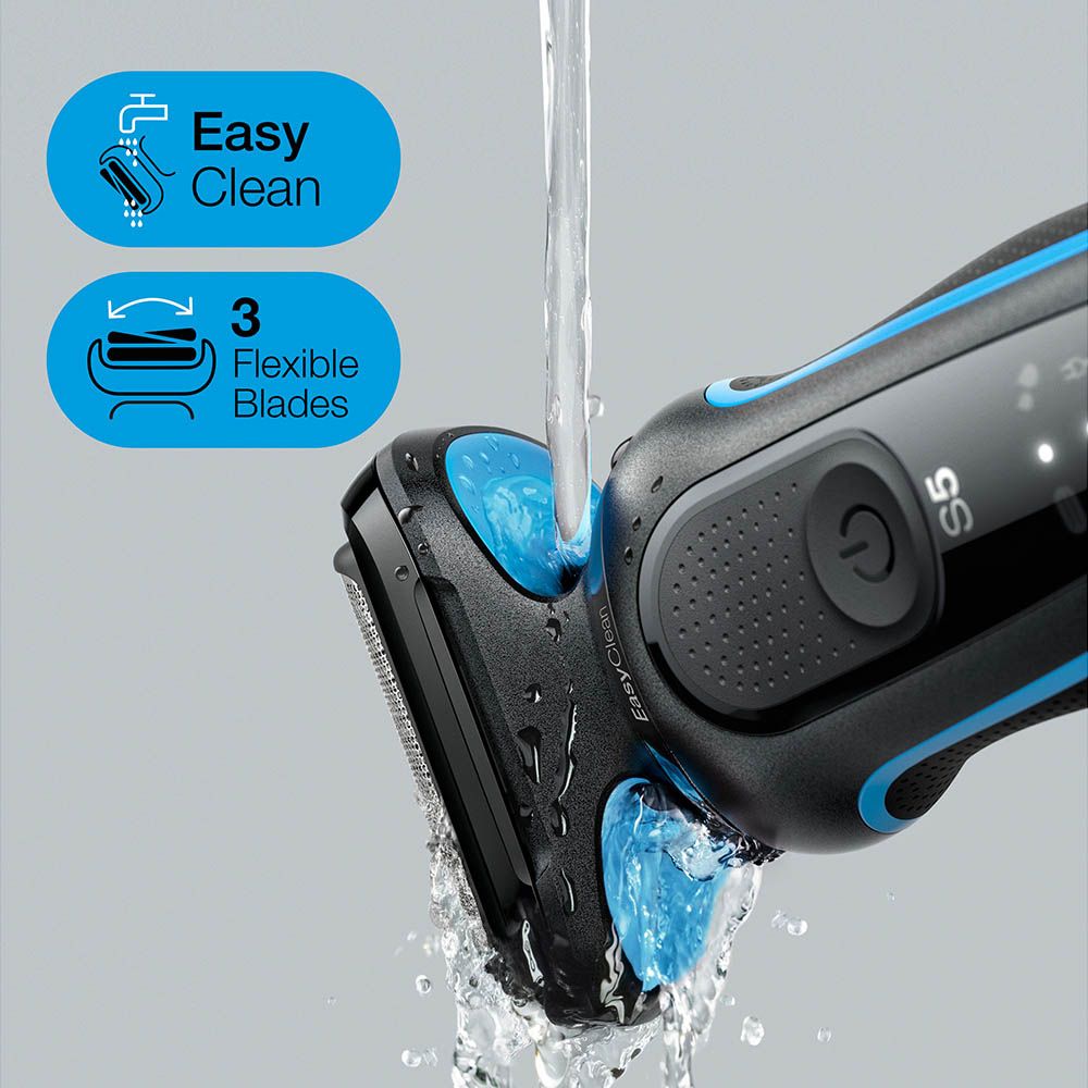 Braun - Series 5 Wet And Dry Shaver - Blue/Black