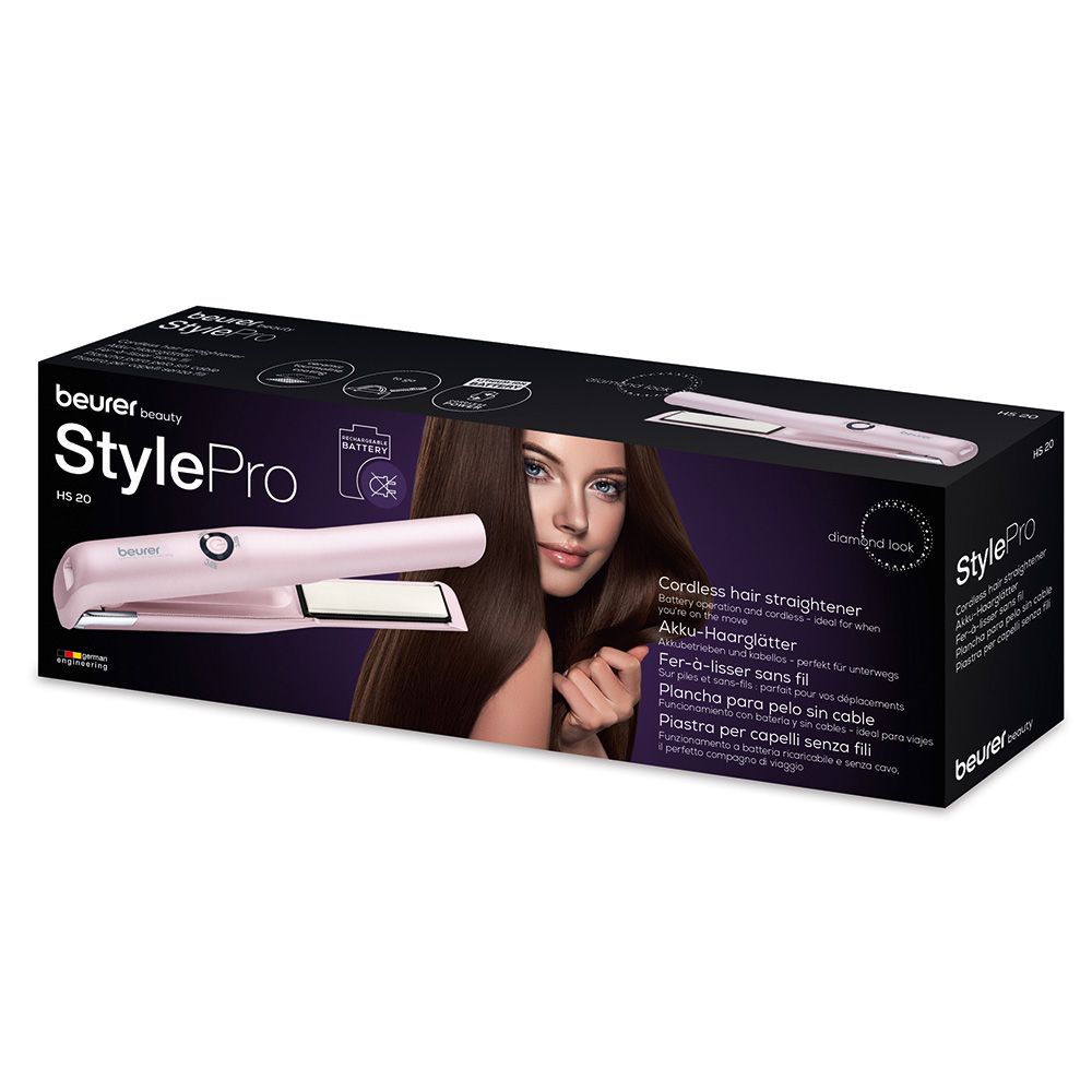 Beurer - Cordless Hair Straightener - Pink