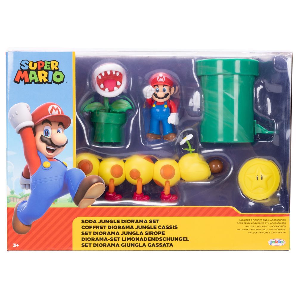 Super Mario - Soda Jungle Diorama Set - 4 Pcs