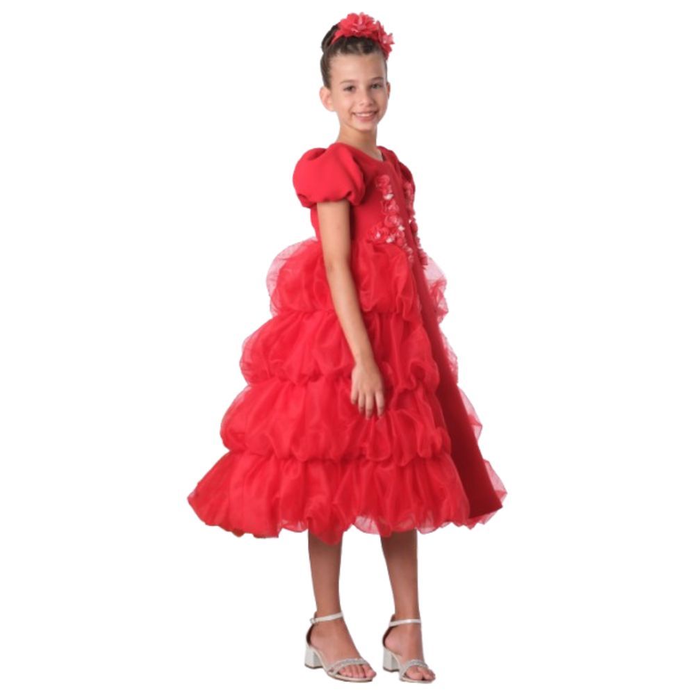 Via Bambino - Girl's Dress - Red