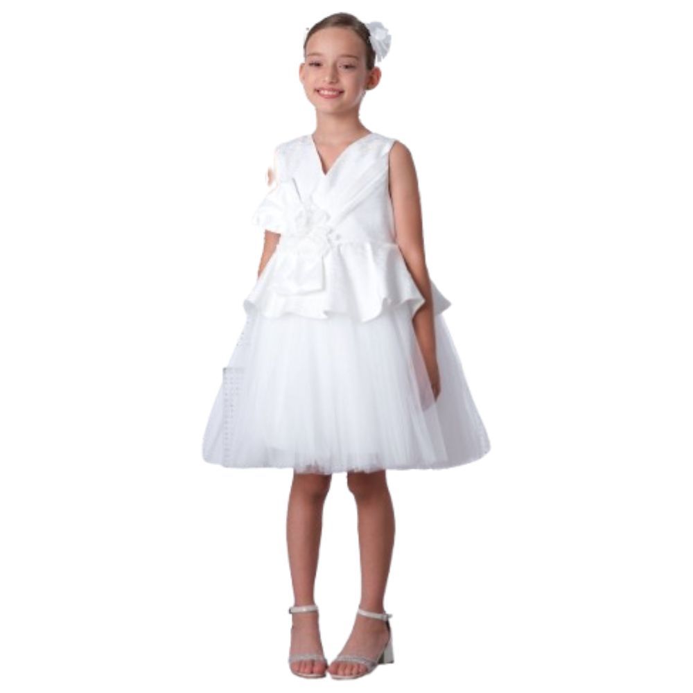 Via Bambino - Luxury Girl's Dress - White