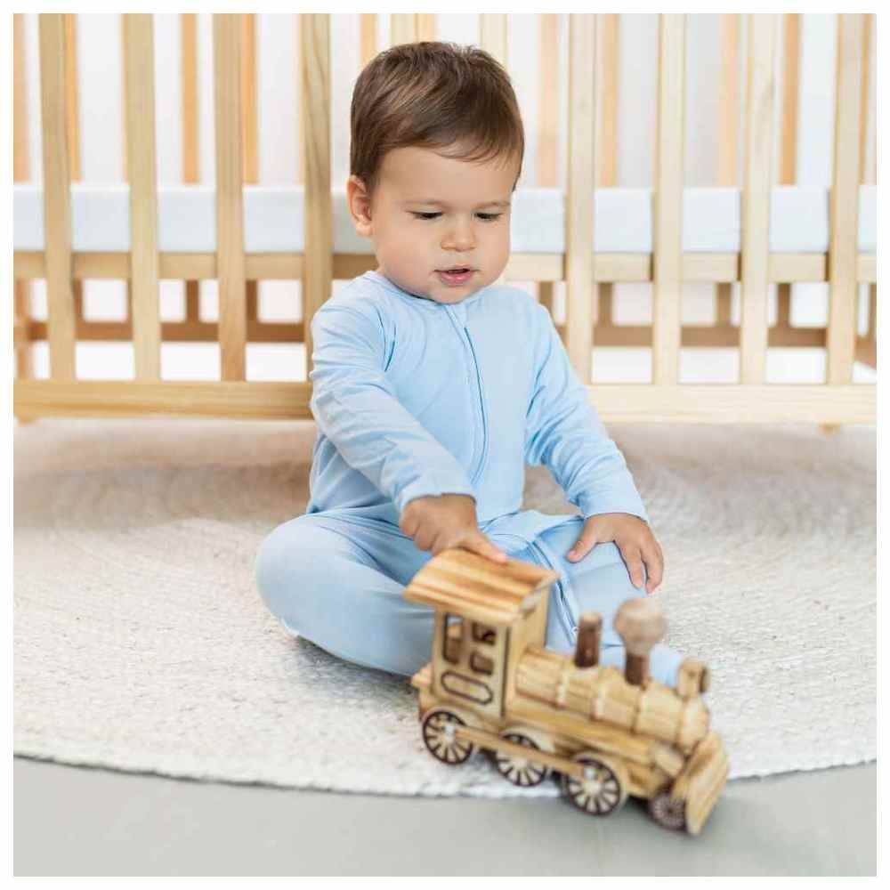 Hushabye - Organic Bamboo Sleepsuit - Baby Blue