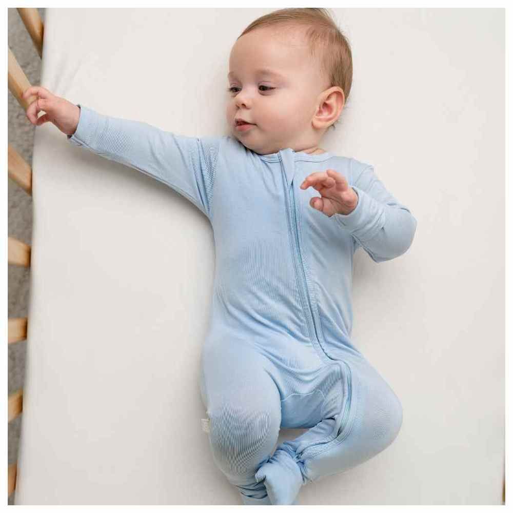 Hushabye - Organic Bamboo Sleepsuit - Baby Blue