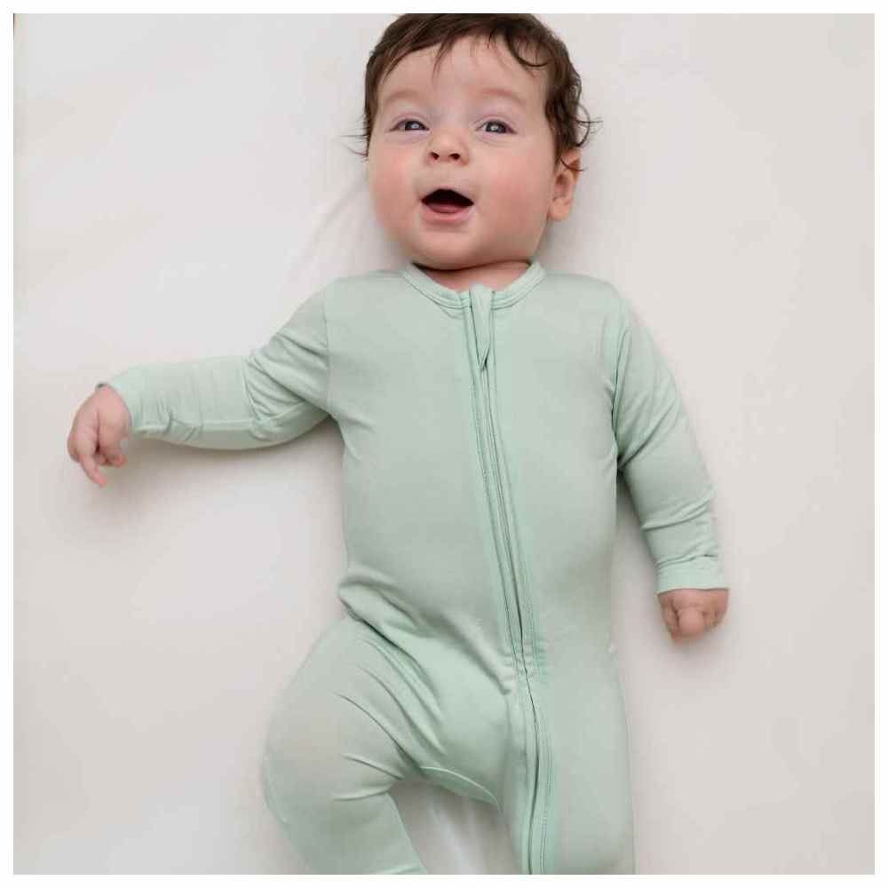 Hushabye - Organic Bamboo Sleepsuit - Light Sage