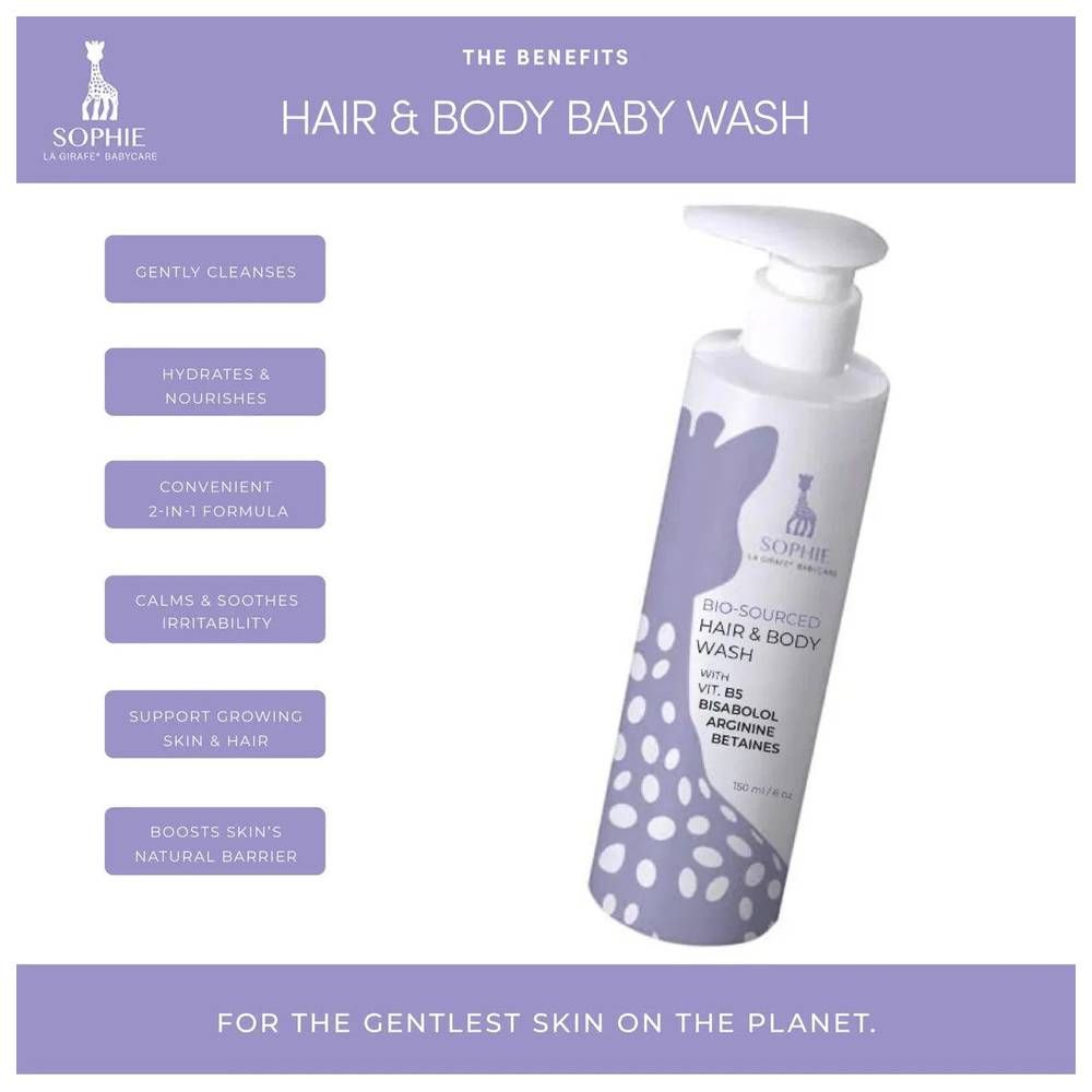 Sophie La Girafe Babycare - Bio-Sourced Hair & Body Wash - 175 ml