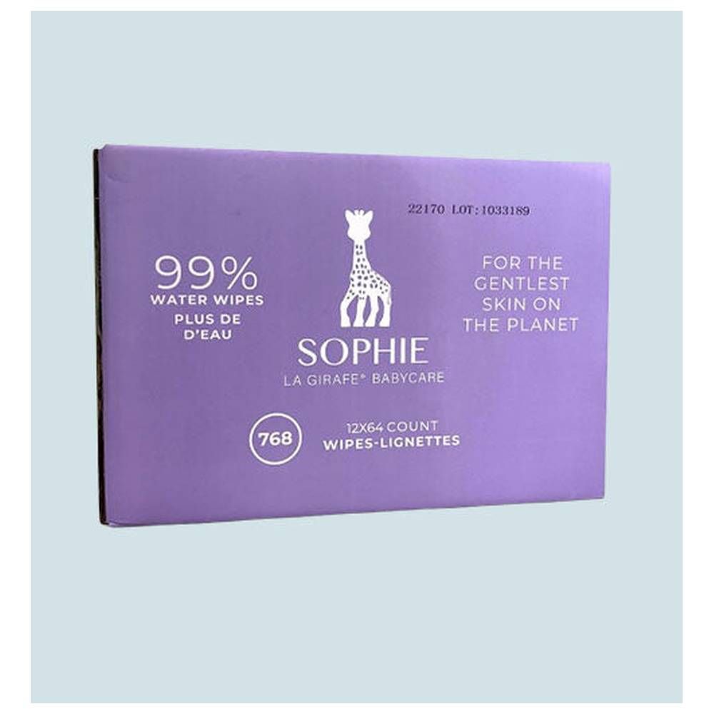 Sophie La Girafe Babycare - Water Wipes - Pack of 12 - 768 Pcs