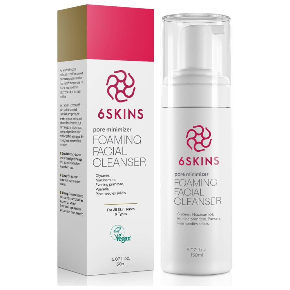 6 Skins - Pore Minimizer Foaming Facial Wash - 150 ml