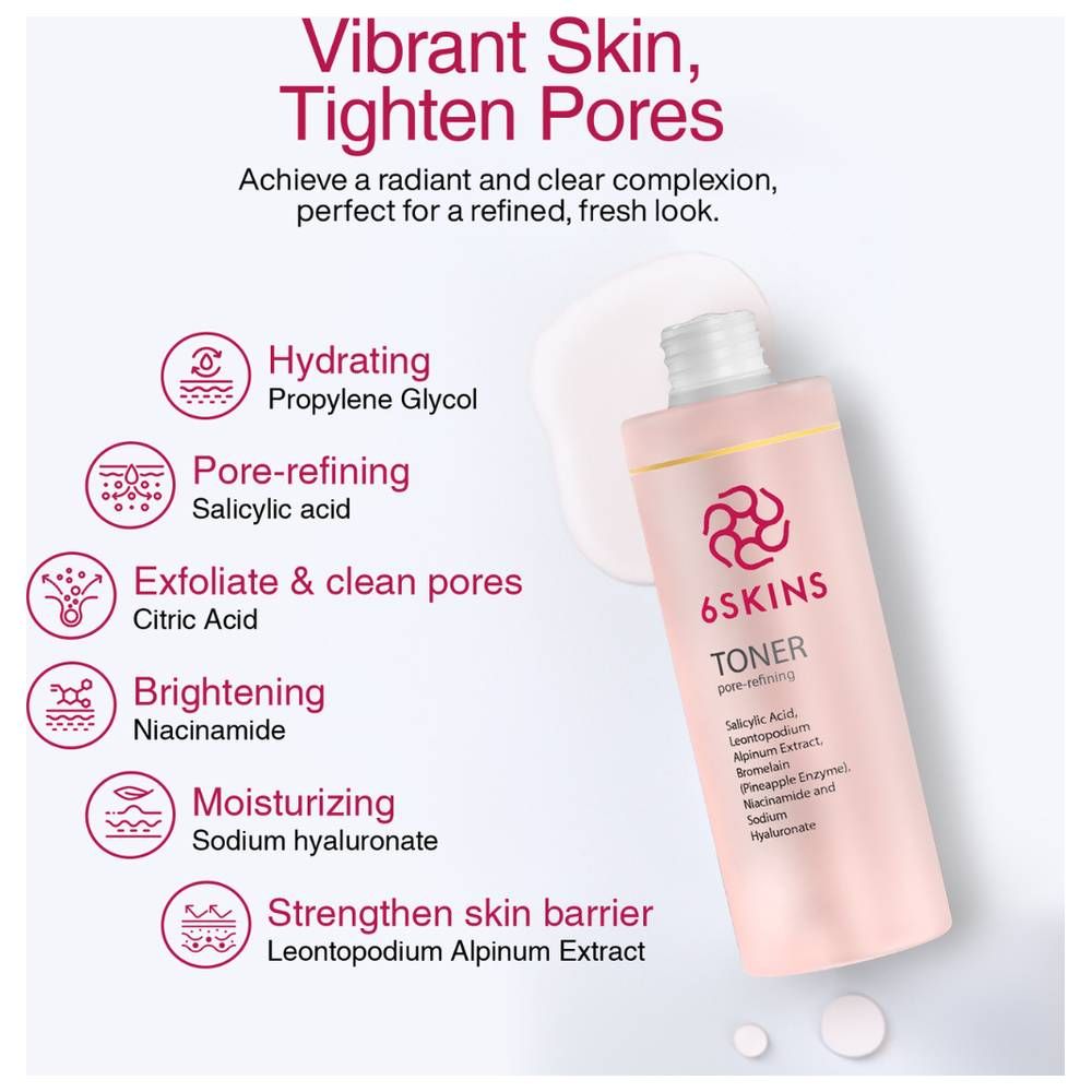 6 Skins - Pore Refining Toner - 150 ml