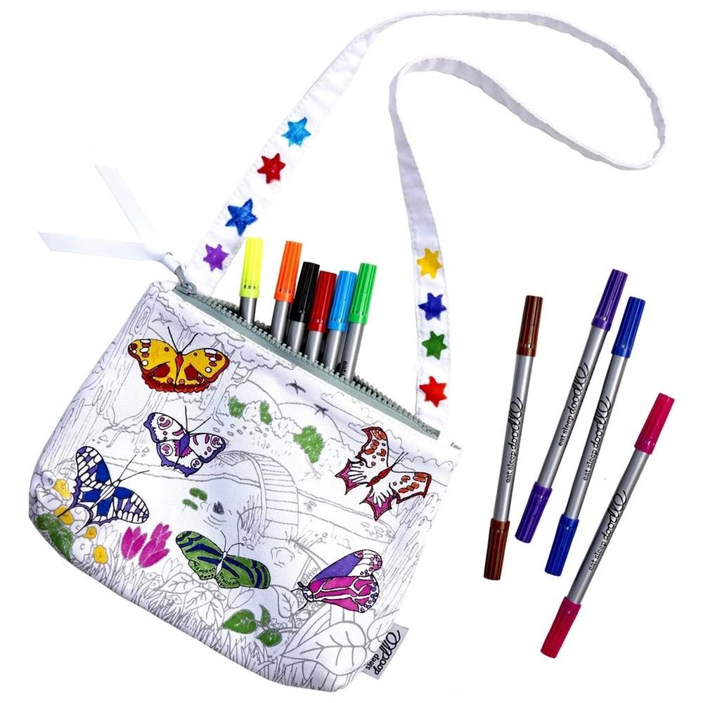 Eat Sleep Doodle - Crossbody Bag - Butterfly