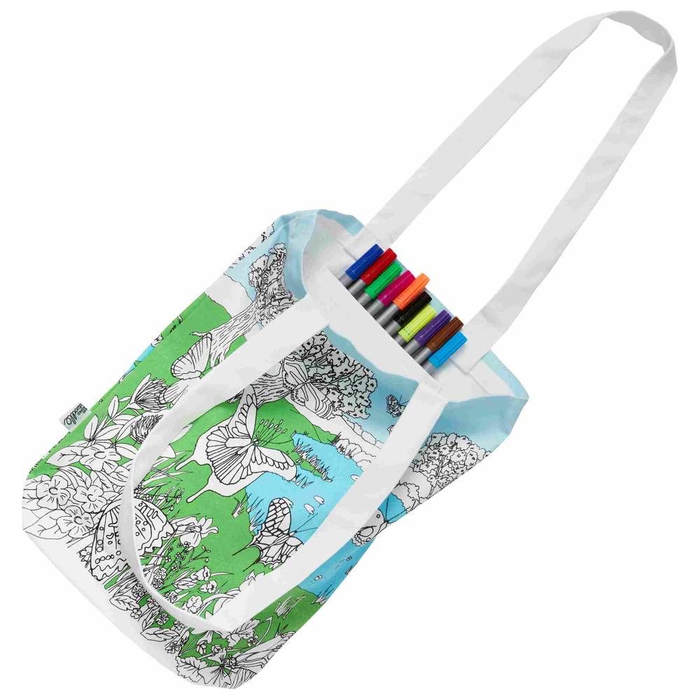 Eat Sleep Doodle - Color-In Tote - Butterfly