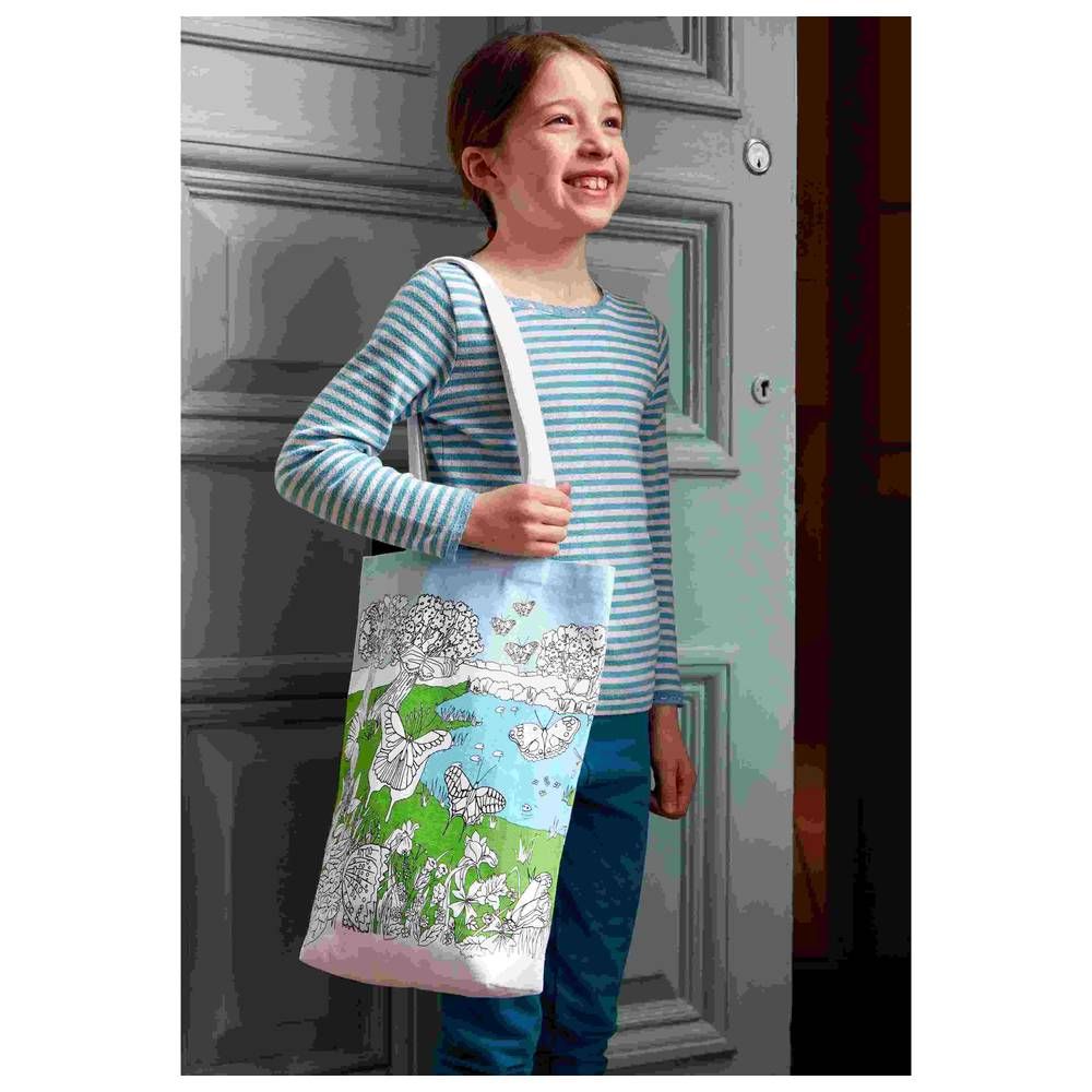 Eat Sleep Doodle - Color-In Tote - Butterfly