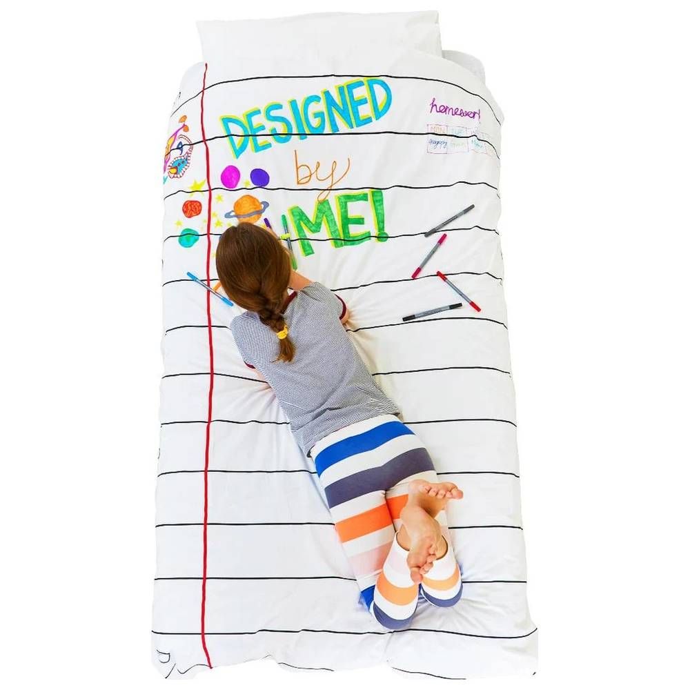 Eat Sleep Doodle - Duvet Cover Single - Doodle