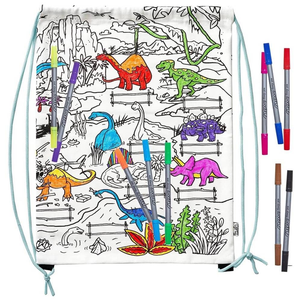 Eat Sleep Doodle - Backpack - Dinosaur