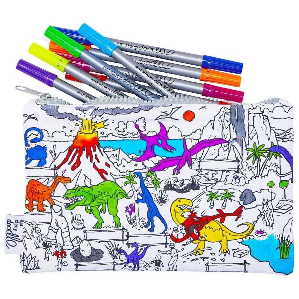 Eat Sleep Doodle - Pencil Case - Dinosaur