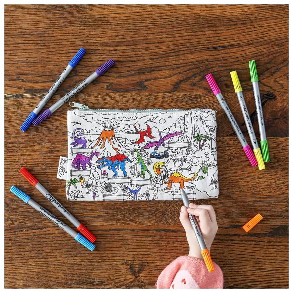 Eat Sleep Doodle - Pencil Case - Dinosaur