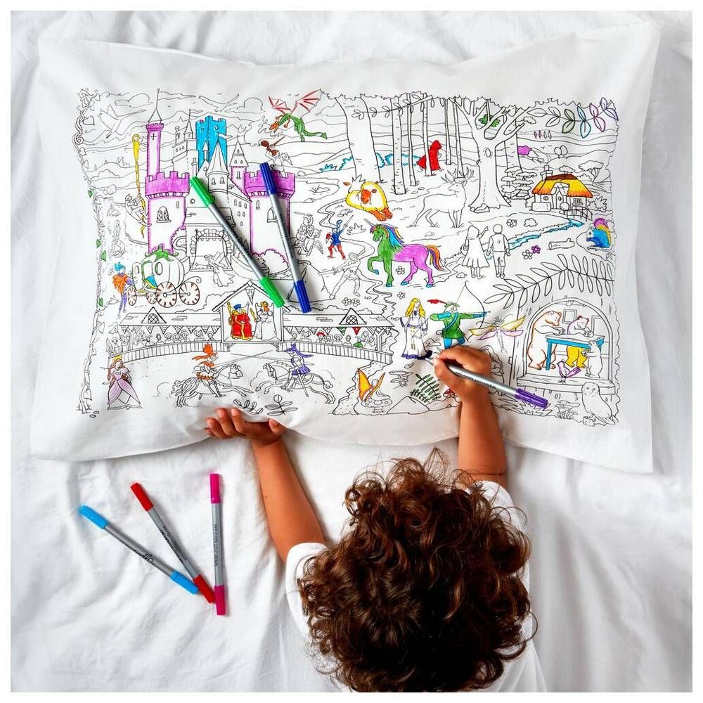 Eat Sleep Doodle - Pillowcase - Fairytale And Legend