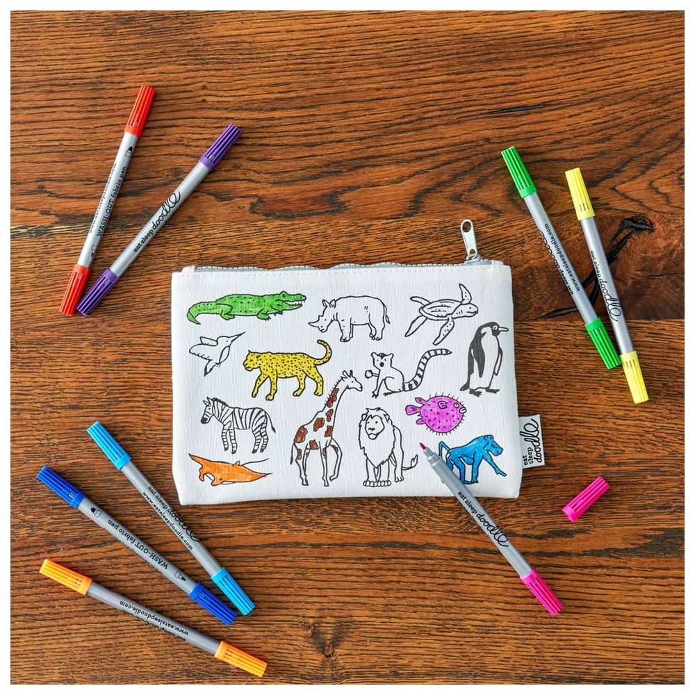 Eat Sleep Doodle - Pencil Case - World Map