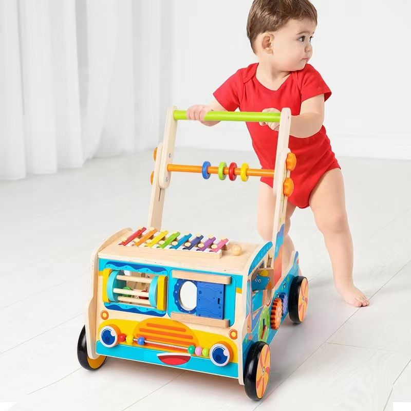 Factory Price - Toddlers Wooden Truck Walker