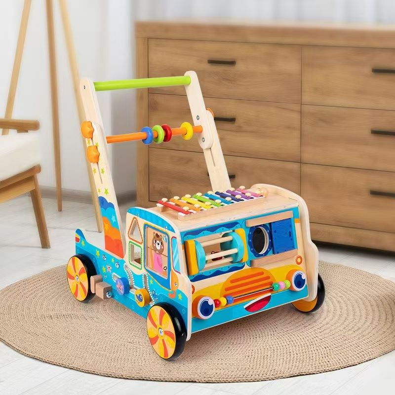 Factory Price - Toddlers Wooden Truck Walker