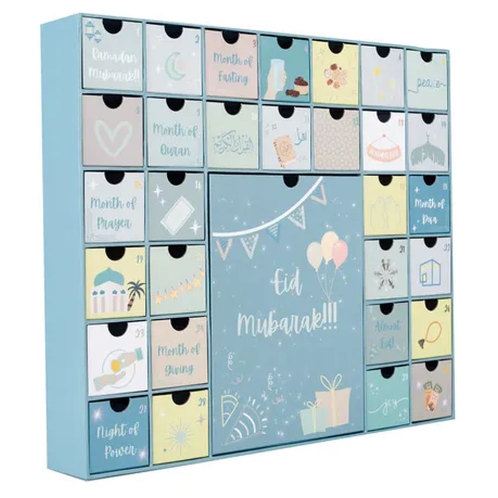 HilalFul - Ramadan Theme English Calendar Box - Blue