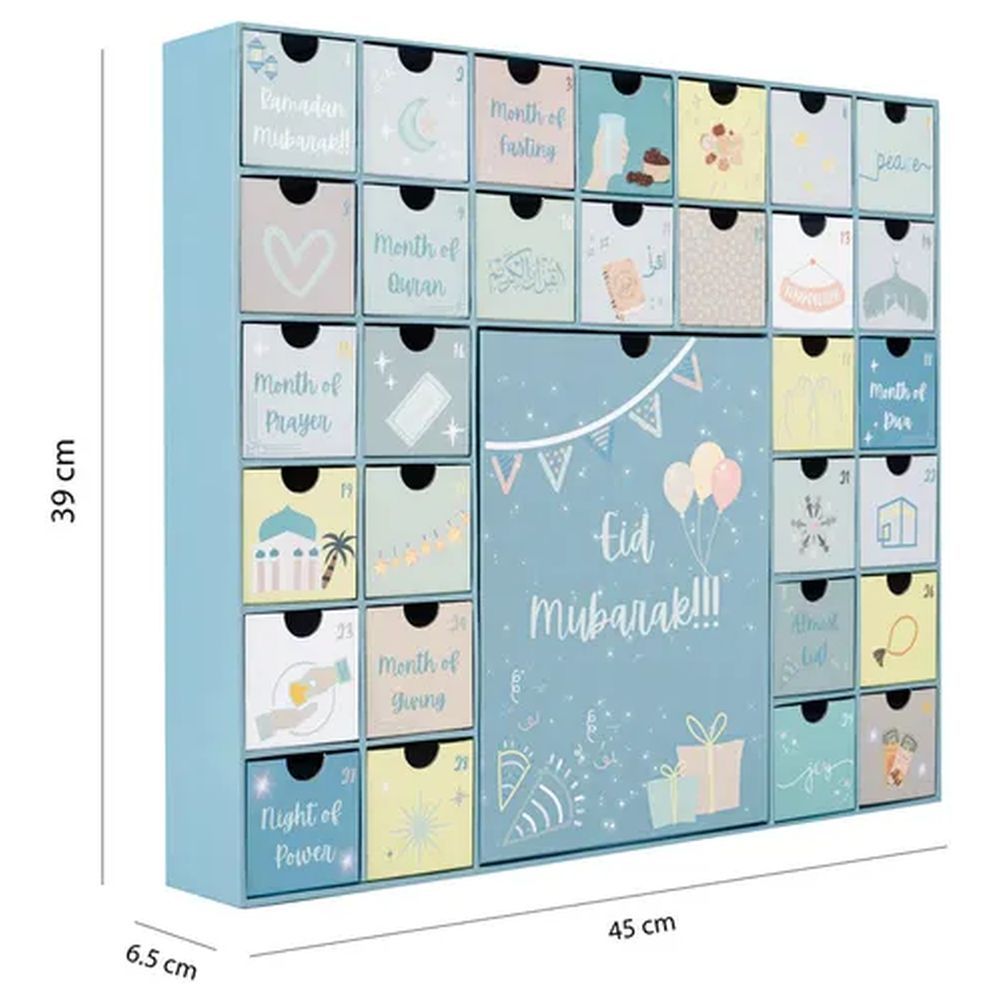 HilalFul - Ramadan Theme English Calendar Box - Blue