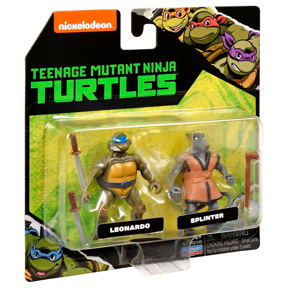 Teenage Mutant Ninja Turtles - Leonardo & Splinter Figure - 2pcs