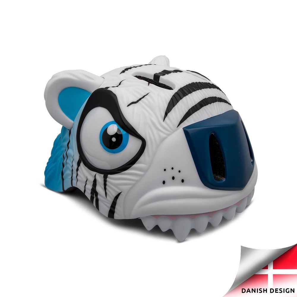 Crazy Safety - Bicycle Helmet - Tiger - White - 49-55cm