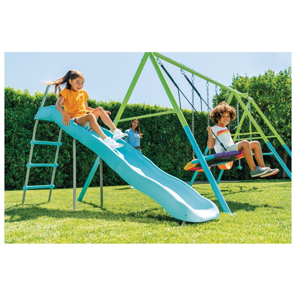 Intex - 5 Features Deluxe Saucer & Swing With Slide Set