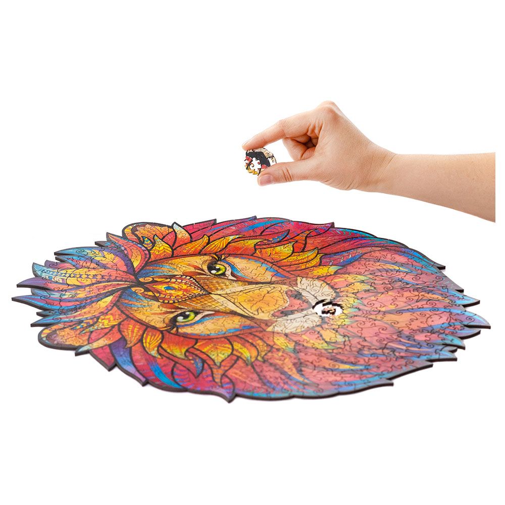 Unidragon - Figured Wooden Puzzle Kit - Mysterious Lion - King - 327pcs