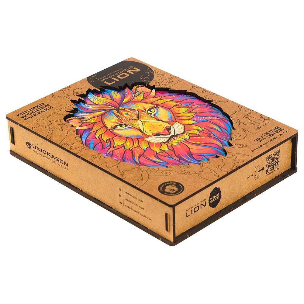 Unidragon - Figured Wooden Puzzle Kit - Mysterious Lion - King - 327pcs