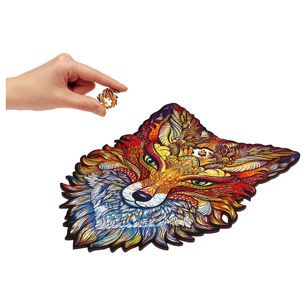 Unidragon - Figured Wooden Puzzle Kit - Fiery Fox - Medium - 197pcs